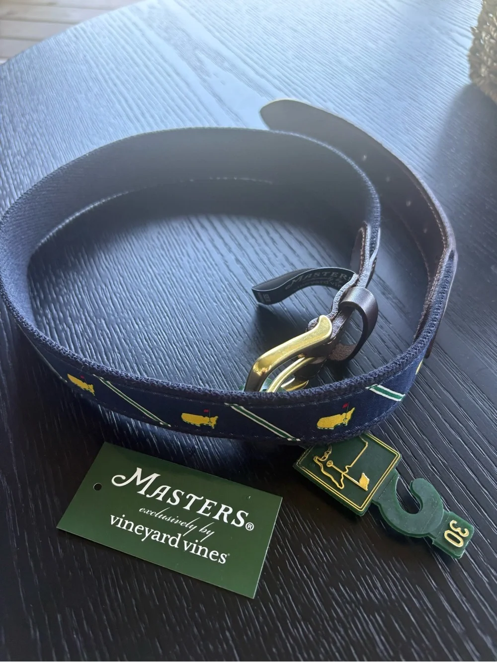 Official 2026 Masters Tournament VV Belt.  New - (tag removed for try-on only)